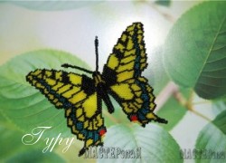 Ксения 68 - Бисер. Бабочка махаон или мозаичное плетение