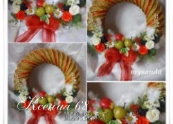 Ксения 68 - Венки, подковы, подсвечники. Косое плетение из газетной лозы МК