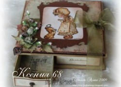 Ксения 68 - Коробочка с четырьмя ящичками. Скрапбукинг. МК