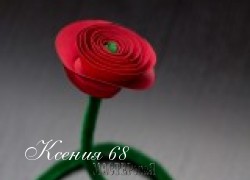 Ксения 68 - Простенькая розочка из бумаги. Шаблон