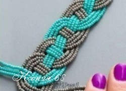 Ксения 68 - Плетем браслет из бисерных нитей