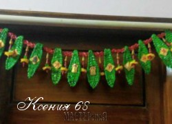 Ксения 68 - Новогодняя гирлянда из газетных трубочек