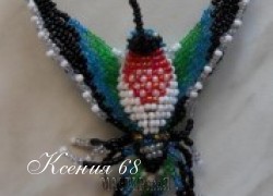 Ксения 68 - Колибри. Плетение из бисера. МК