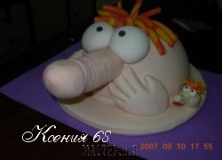 Ксения 68 - Торты из мастики в виде пениса