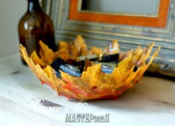 Ксения 68 - Ваза-конфетница из искусственных листьев