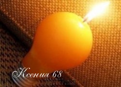 Ксения 68 - Свеча из лампочки