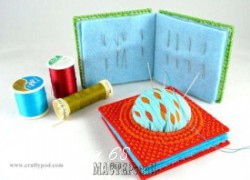 Ксения 68 - Игольница с вышивкой на пластиковой  канве