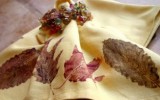 Ксения 68 - Салфетки из ткани с листьями.МК