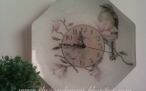 Ксения 68 - Часы из стеклянной тарелки с обратным кракелюром. МК