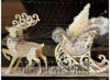Ксения 68 - Новогодние сани с оленями из книжных страниц