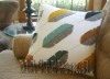 Ксения 68 - Декоративная  подушка с перьями из фетра